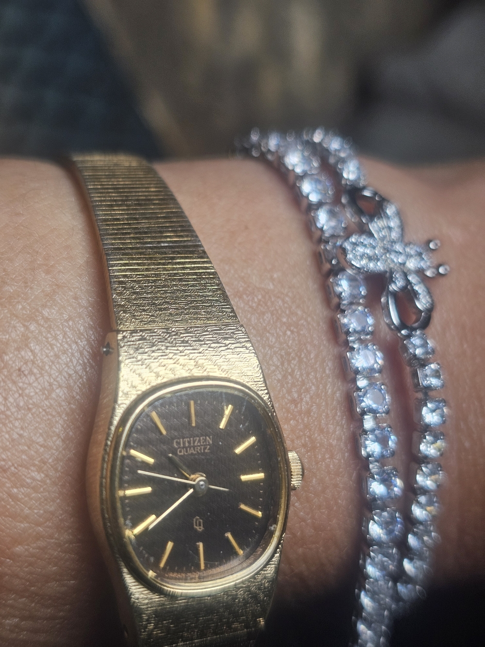 Citizen Gold Tone Watch with Black Dial